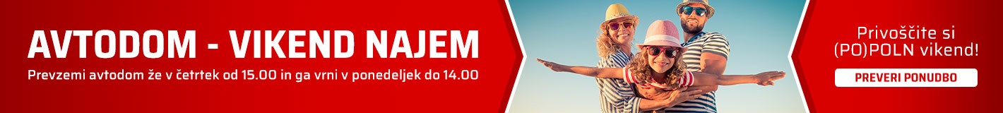 Vikend najem paket akcija!